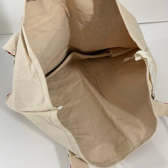 Disney Parks WDW Christmas Canvas Tote Bag Embroidered Reuseable Shopping Bag - Picture 5 of 9